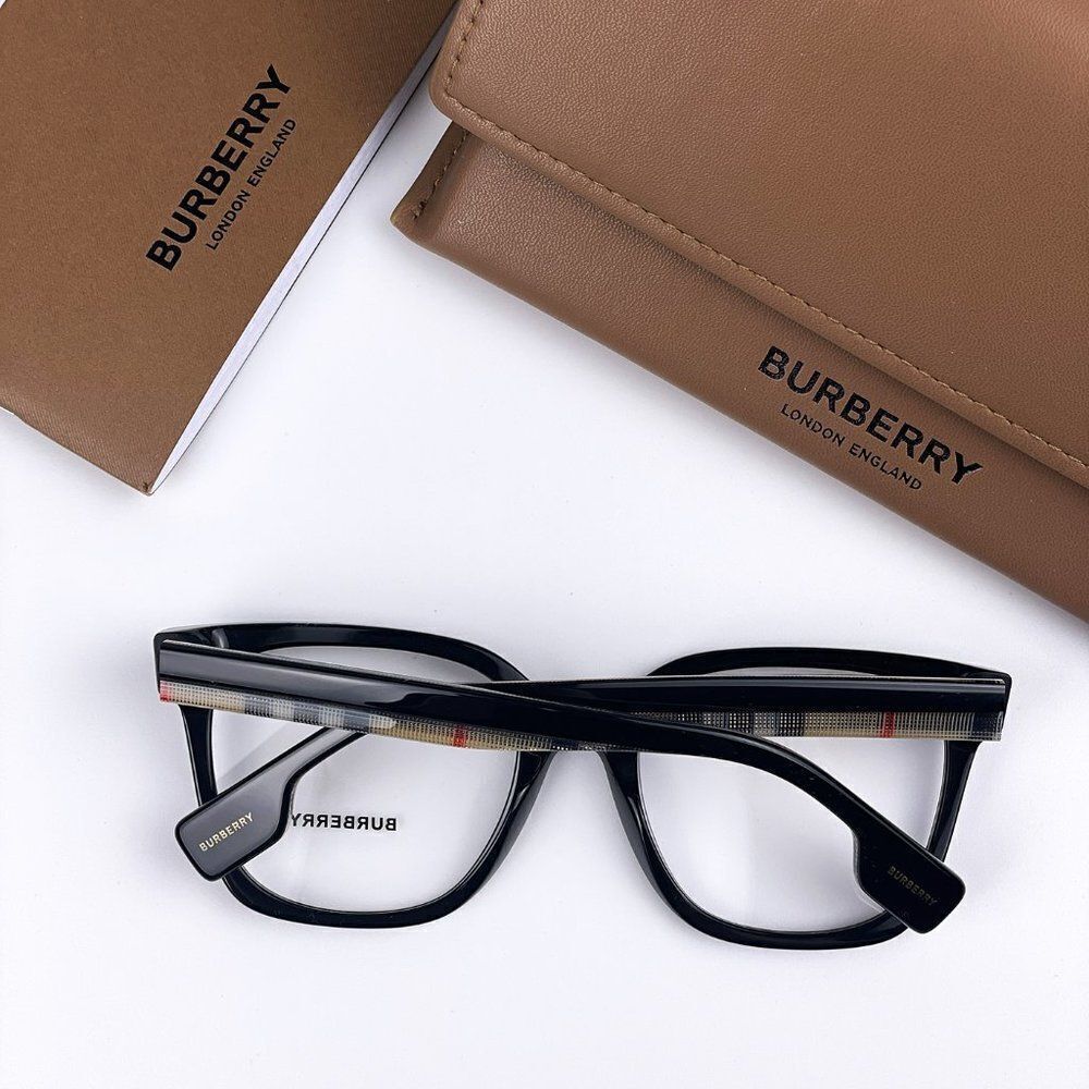 NEW Burberry Evelyn BE2347 3942  Black Square Women Eyeglasses - Picture 7 of 9